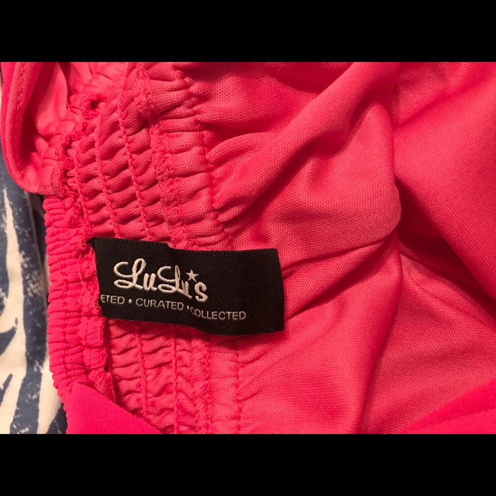 Lulus hot pink romper